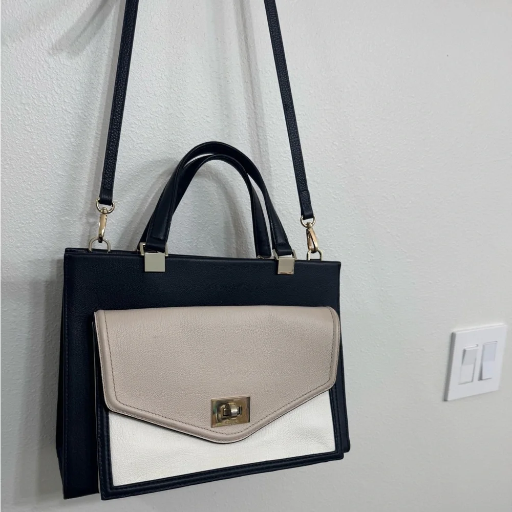 Kate Spade Color Block Satchel storybook lining